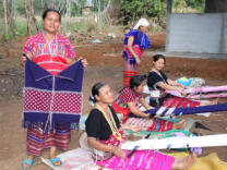 Hill tribes women are very skilled weavers