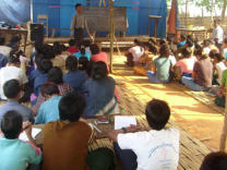 Christian leadership training in a refugee camp