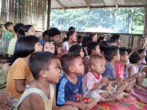 Worship in a church in a Thai refugee camp